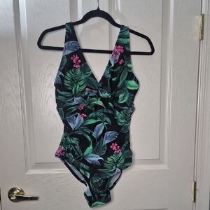 Kona Sol Floral One Piece Swimsuit